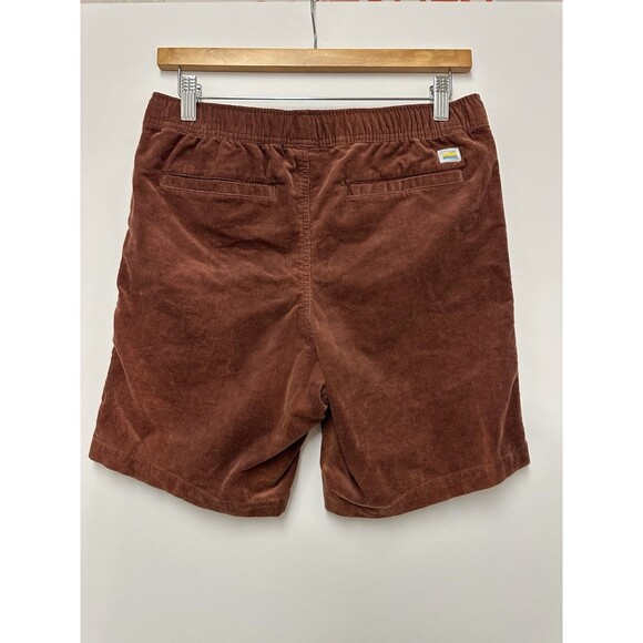 Vuori Optimist Corduroy Shorts Mens Size Small Elastic Waist Drawstring Brown - Picture 2 of 12